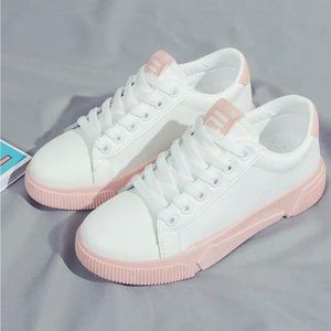 So Storm Pink and White Sneakers